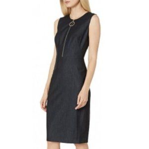 Calvin Klein Women's Sleeveless Sheath Dress Zip